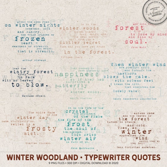 Digital Layouts Typewriter Word Art Christmas Digital Etsy