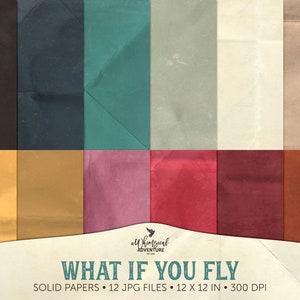 Digital Autumn Solid Scrapbook Paper, Shabby Colorful Boho Fall ...