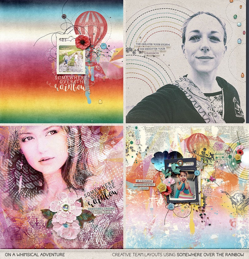 Save Best Value Digital Scrapbooking Fairytale Rainbow Colors Wish Upon A Star Bundle Wizard Of Oz Dreams Over The Rainbow Star