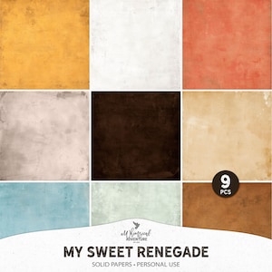 Cowboy And Wild West Solid Cardstock Papers For Scrapbooking, My Sweet Renegade Digital Download Western Style Backgrounds And Textures