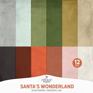 Vintage Weihnachten Retro Santa fester Karton Scrapbook-Papier, digitaler Download rustikaler Urlaub Papier für Kunst und Junk-Journal
