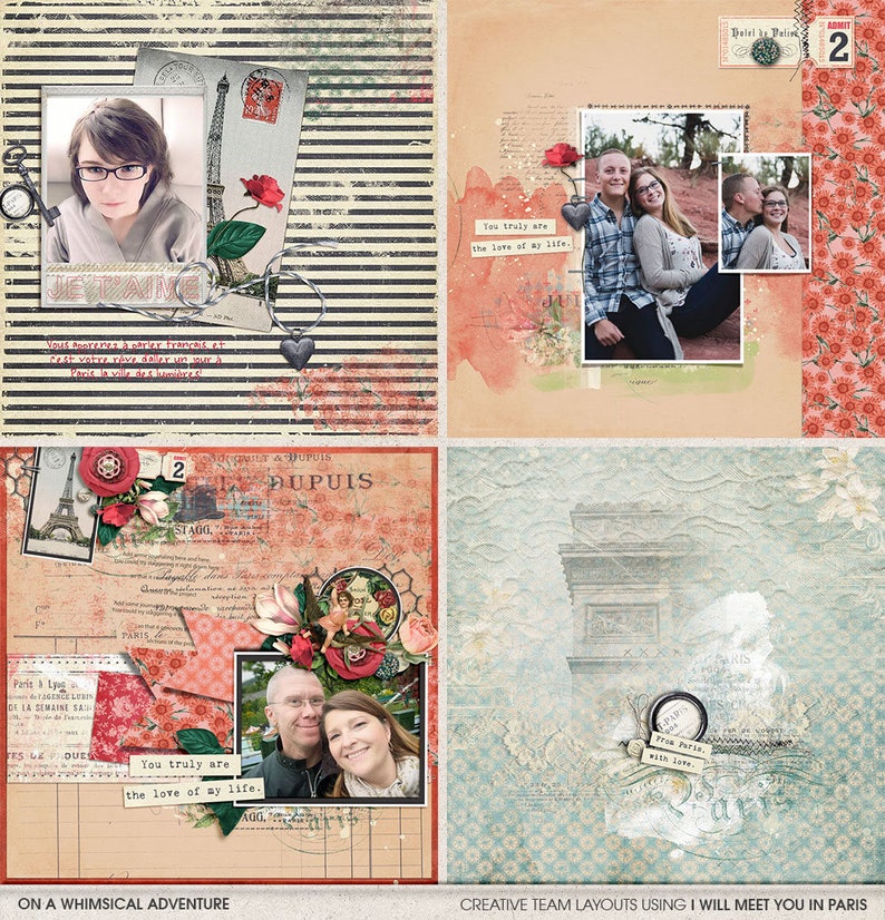 French Wedding Themes Travel Wedding Scrapbook Ideas Vintage Style Paris Themed Digital Scrapbook Kit Valentines Shabby Chic Clip Art