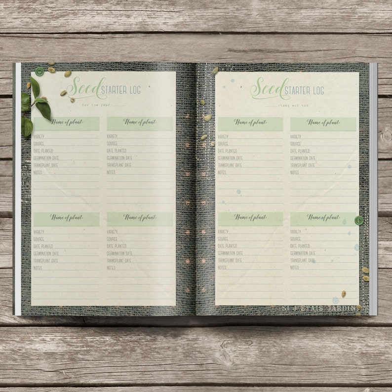 Printable Garden Planner, Seed Starter Log, Harvest Tracker Log, Perpetual Planner Templates, Gardener Gift Idea For Women, Instant Download image 5