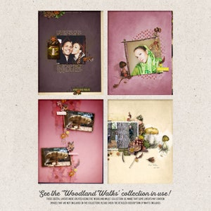 Rustic Digital Scrapbook Elements, Botanical Embellishments, Autumn ...