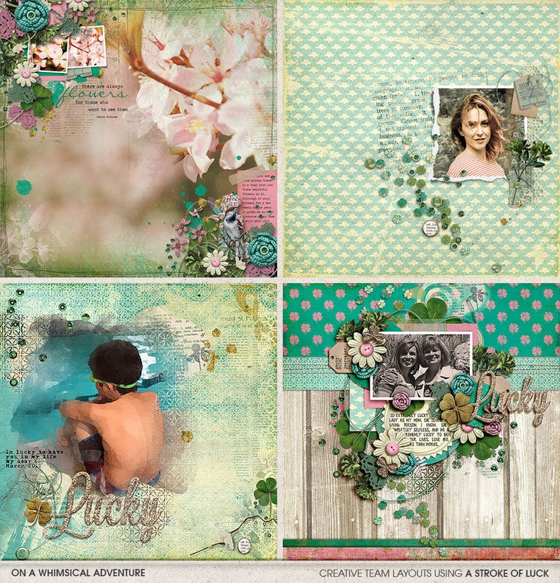 Irish Paper Craft Supplies Shamrock Scrapbooking Printable Etsy