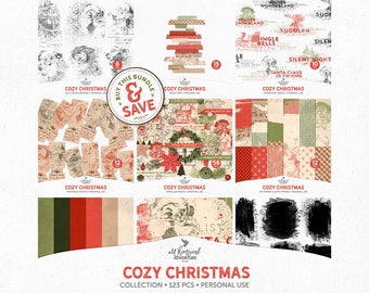 Best Value, Bundle And Save, Clipart Christmas, Be Merry, Red and Green, For The Holidays, Instant Download,  Christmas Photo Album