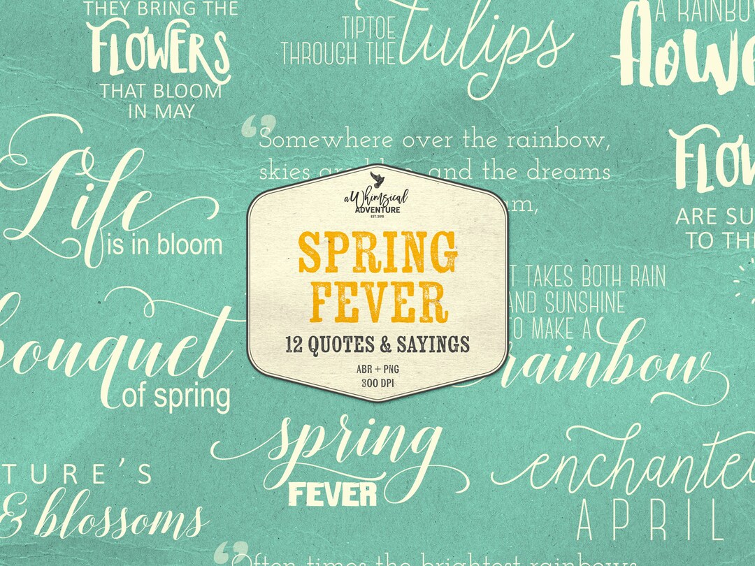 Spring Craft Sayings Inspirational Quotes, Spring Themed, Word Art for Digital Scrapbooking ...