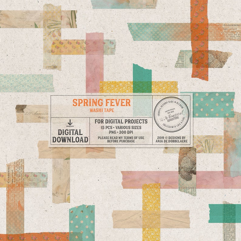 Washi Tape Digital Scrapbooking Instant Download Shabby Etsy