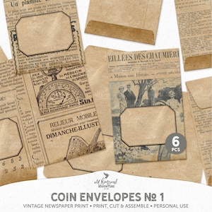 Envelope Seed Saver, Pacote de Papel, Modelo de Envelope para Imprimir, Estilo Vintage, Sacola de Papel Kraft, Download Instantâneo, Ideias de Presentes DIY para Homens