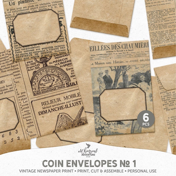 Enveloppe économiseur de graines, paquet de papier, modèle d'enveloppe imprimable, style vintage, sac en papier kraft, téléchargement immédiat, idées cadeaux DIY pour homme