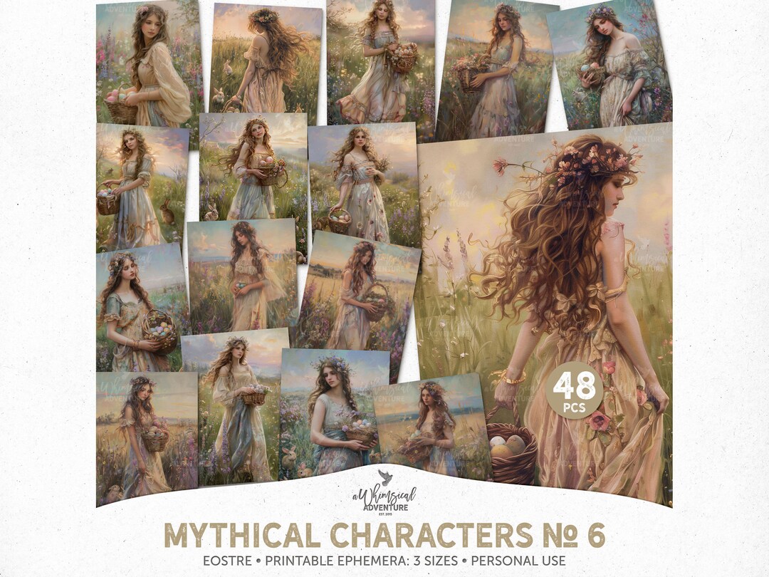 Spring In Myths Eostre Ostara Germanic Mythology Spring Goddess Painted Portraits ...