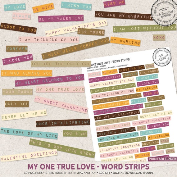 Romantic Messages Dymo Tape Labels Word 