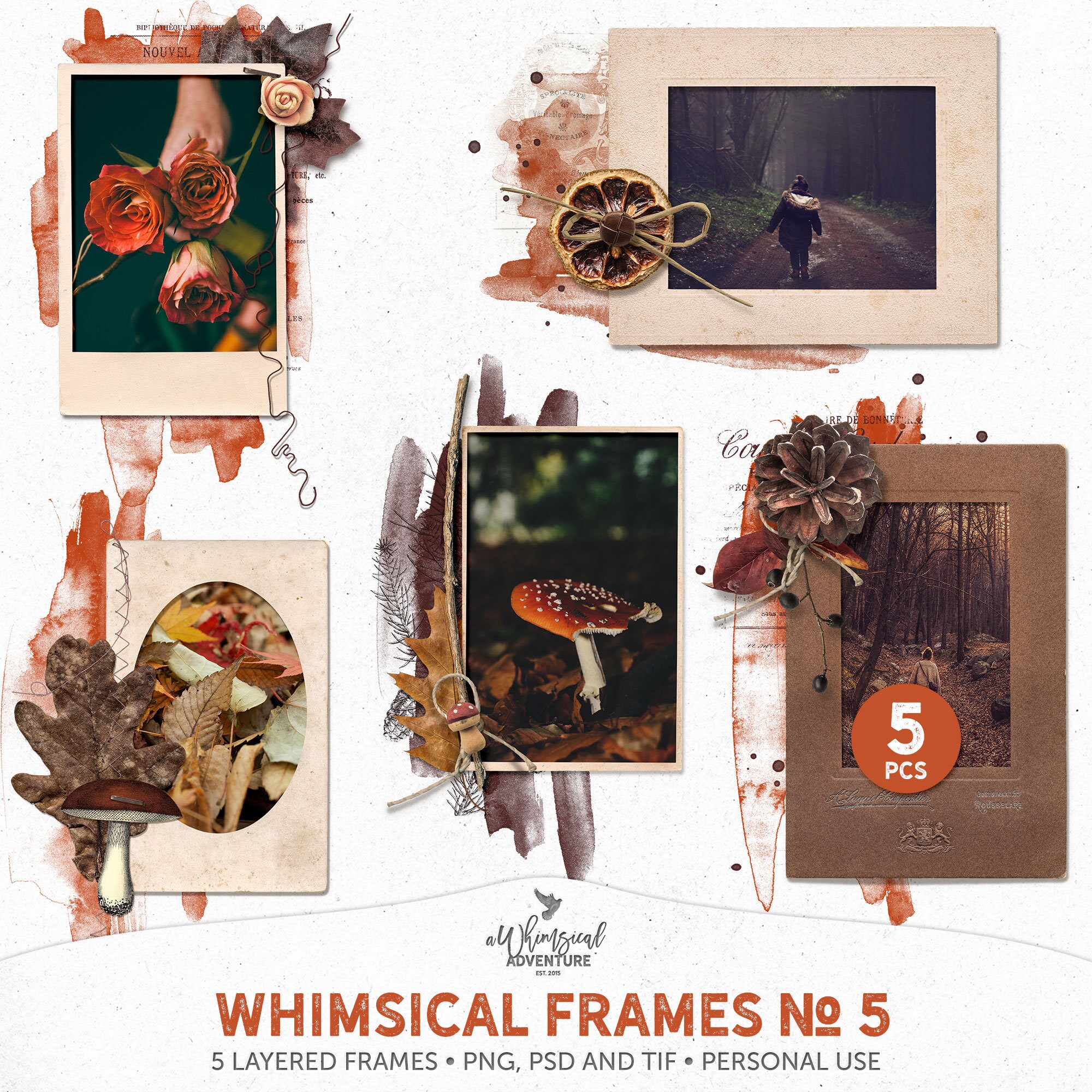 Animal Bipi Wwwsex - Editable PSD Template Picture Frame Set Fall Themed - Etsy Australia