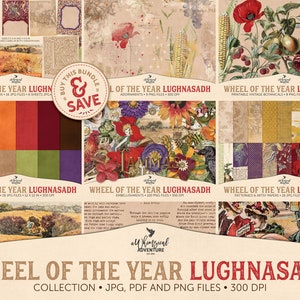 Lughnasadh Sabbat Bundle, meilleur rapport qualité-prix, fête des premières récoltes, roue de l'année, téléchargement numérique