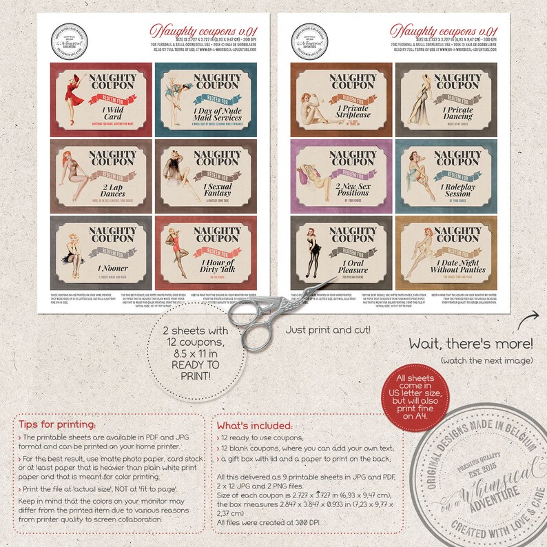 Naughty Coupons Sex Coupons Kinky Gift For Him Boyfriend Etsy