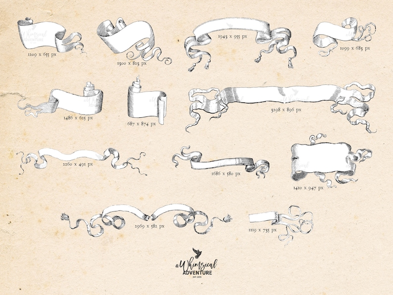 Medieval Banners and Ribbons Clipart for Commercial Use - Etsy