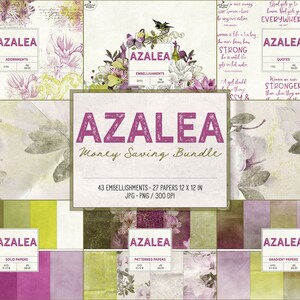Azalee Scrapbook Bundle, bester Wert, digitaler Download, Geschenk für Frauen, rosa und lindgrün