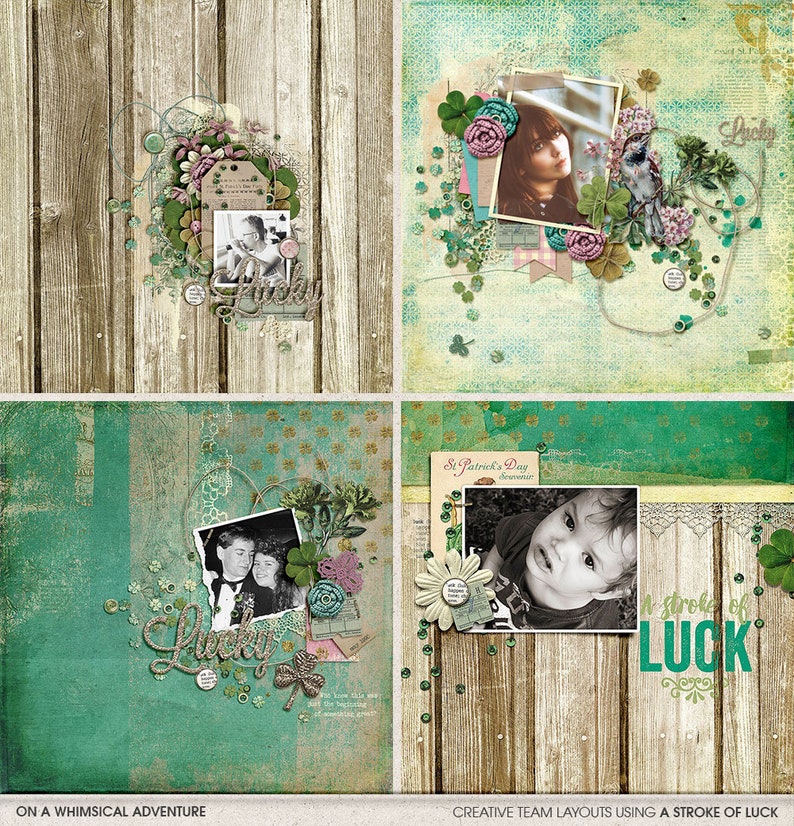 Irish Paper Craft Supplies Shamrock Scrapbooking Printable Etsy