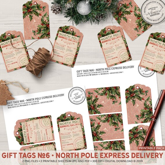 Printable Christmas Tags Digital Christmas Tags Christmas - Etsy