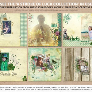 Pocket Cards Printing, Project Life Journal Cards, 3x4, 4x6, St Patty, St Patrick's Day Paper Crafts, Digital Collage Sheet, Lucky Clover image 3