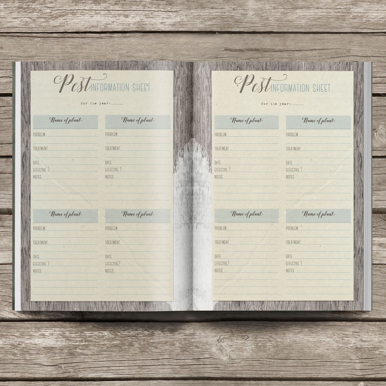 Printable Garden Planner, Seed Starter Log, Harvest Tracker Log, Perpetual Planner Templates, Gardener Gift Idea For Women, Instant Download image 7