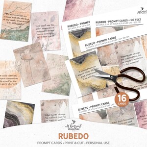 Tarjetas imprimibles con técnica mixta y temáticas de la naturaleza de Autumn's Alchemy, descarga digital, diario estético Magic Fall Forest Naturecore, efímera