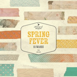 Washi Tape, Digital Scrapbooking, Instant Download, Shabby Chic, Spring Decor, Decorative Tape