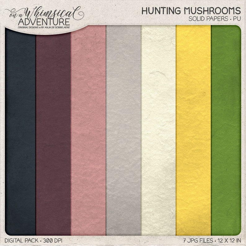 Best Value Vintage Botanical Digital Scrapbooking, In The Woods Growing Mushrooms Fall Gifts Autumn Clipart Fall Decor Package Deal