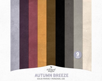 Arrière-plan numérique, Papier de scrapbooking de couleur unie, Paquet de 12 x 12, Couleurs d'automne, Scrapbooking numérique, Travaux manuels en papier, Téléchargement immédiat