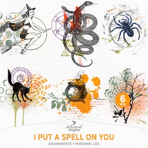 Halloween Photoshop Overlays, Spider Halloween Overlays, Witch Overlays, Cobweb Overlays, Vintage Halloween Overlays, Wiccan Overlays