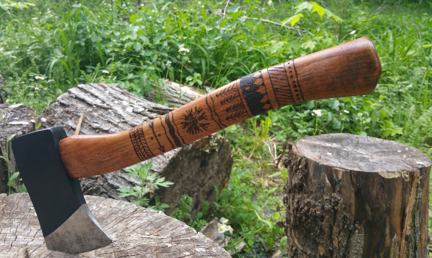 Custom Axe Design Burned in Handle - Etsy Israel