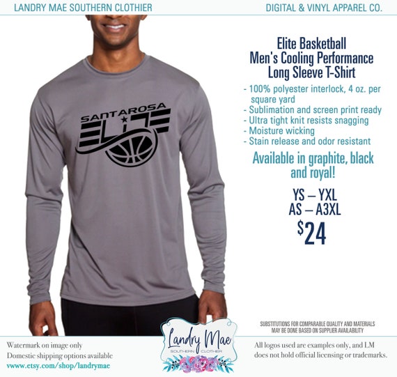 Elite Grey Cooling Performance Long Sleeve Tee 