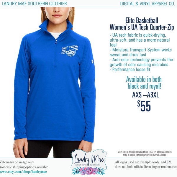 Elite Women's UA Tech Quarter Zip Performance Pullover Long Sleeve