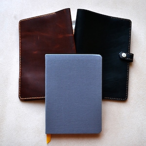 Baron Fig Confidant leather cover | Snap closure, all sizes, 2 Horween leather colours | Notebook leather cover | Journal leather refillable