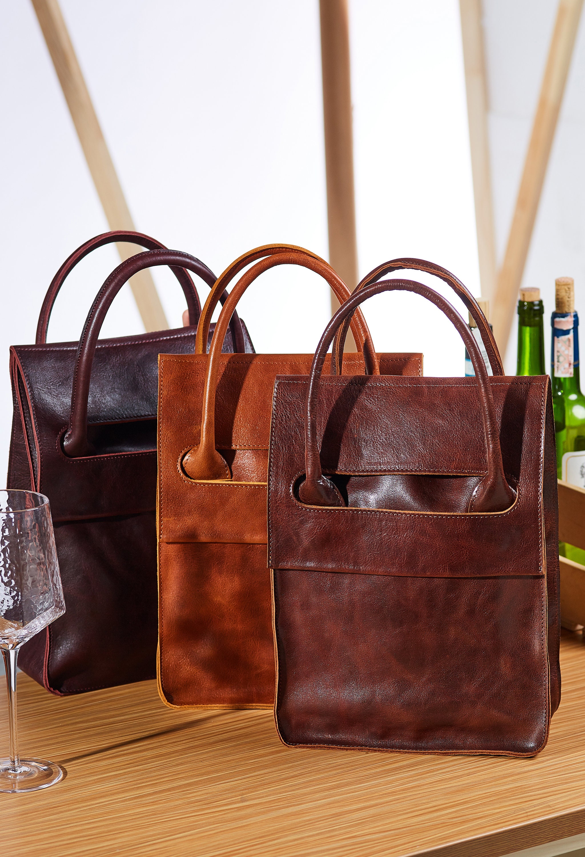 Leather Bag for 3 Bottles / Leather Bottle Carrier / Wine and Whiskey Gift / Hygge Wine Pouch With Handles and Dividers Inside - Etsy Leather Bag for 3 Bottles / Leather Bottle Carrier / Wine and Whiskey Gift / Hygge Wine Pouch With Handles and Dividers Inside - Etsy