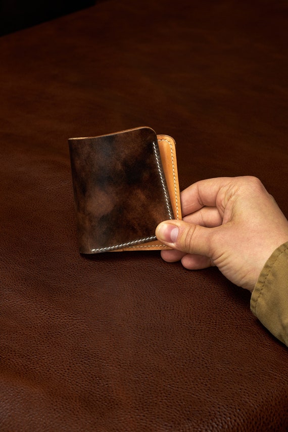 二つ折り財布ロカドミュージアムコードバンハンドメイド