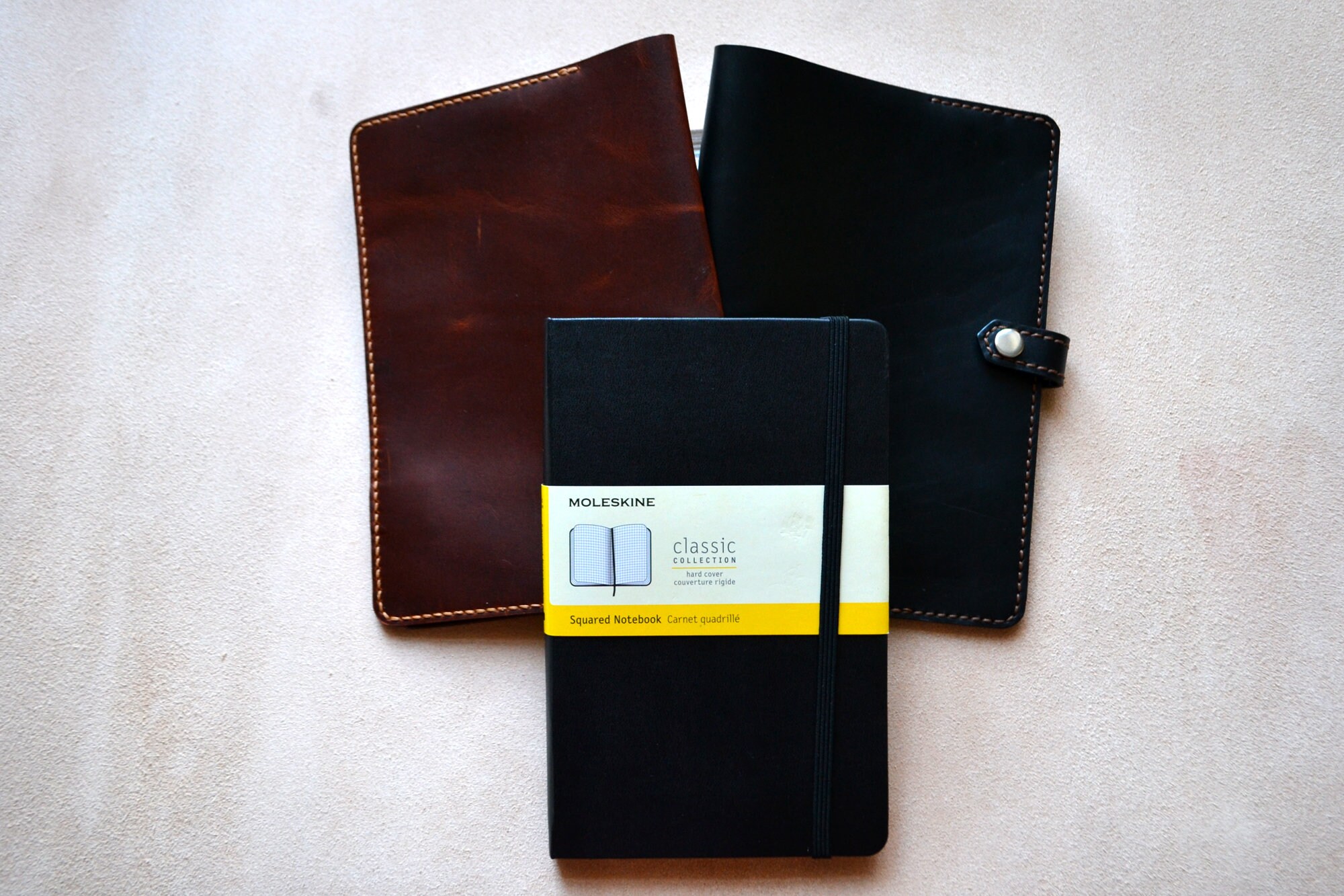 Moleskine Horween Leather Cover Snap Closure, Brown of Black Colours, All  Sizes Journal Sleeve Leather Notebook -  Israel