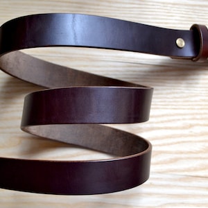 1.5 width Brown Horween Chromexcel leather belt Dark brown color dress belt casual women or men belt image 4