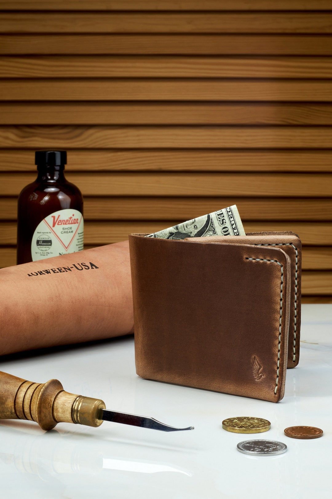 Horween Leather Men's Wallet – Crafted for Timeless Style and Durability