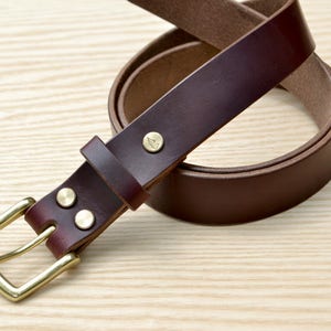 1.25 Width Burgundy Horween Chromexcel Leather Belt - Etsy