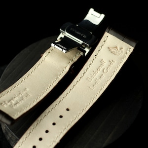 Black Alligator watch strap band / 100% handmade from alligator leather with great pattern / 22 mm, 20 mm, 18 mm, 16 mm, 14 mm, 12 custom image 9