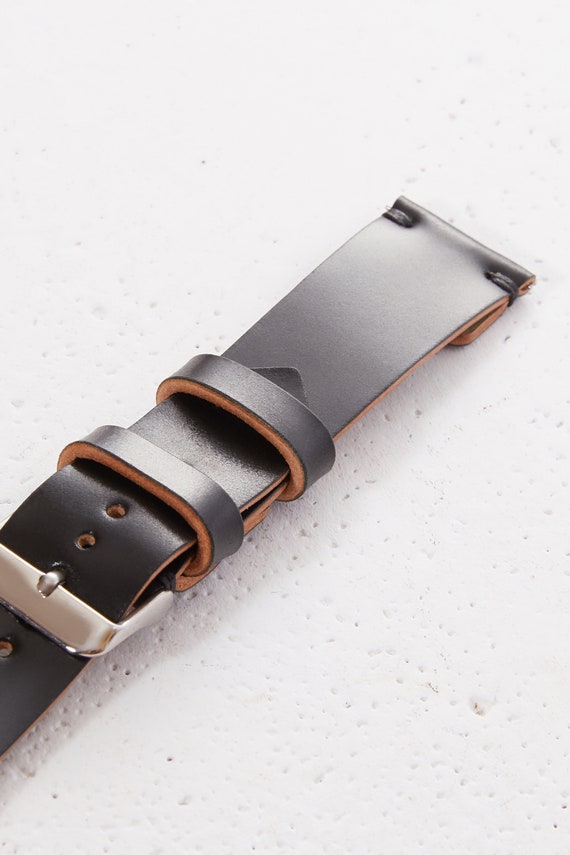 Bracelet De Montre Cuir Horween Chromexcel - 18/20/22mm - À Boucle Déployante - Unisexe