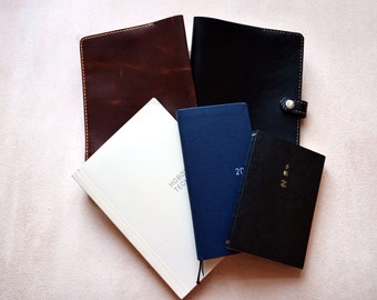 Okładka skórzana Hobonichi Techo | Cousin, Planner, Weeks | zapięcie na zatrzask, 2 kolory skóry Horween, wszystkie rozmiary | Notatnik w okładce dziennika