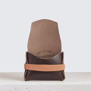 Cartera de cuero Horween para cualquier cosa / Estuche/bolsa pequeña de cuero Chromexcel marrón, billetera de bolsillo frontal, billetera de cuero sin costuras/monedero, Era imagen 5
