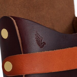 Cartera pequeña de cuero Horween / Estuche burdeos para cualquier cosa / estuche, billetera de bolsillo frontal, monedero / billetera de cuero sin costuras, Era imagen 5