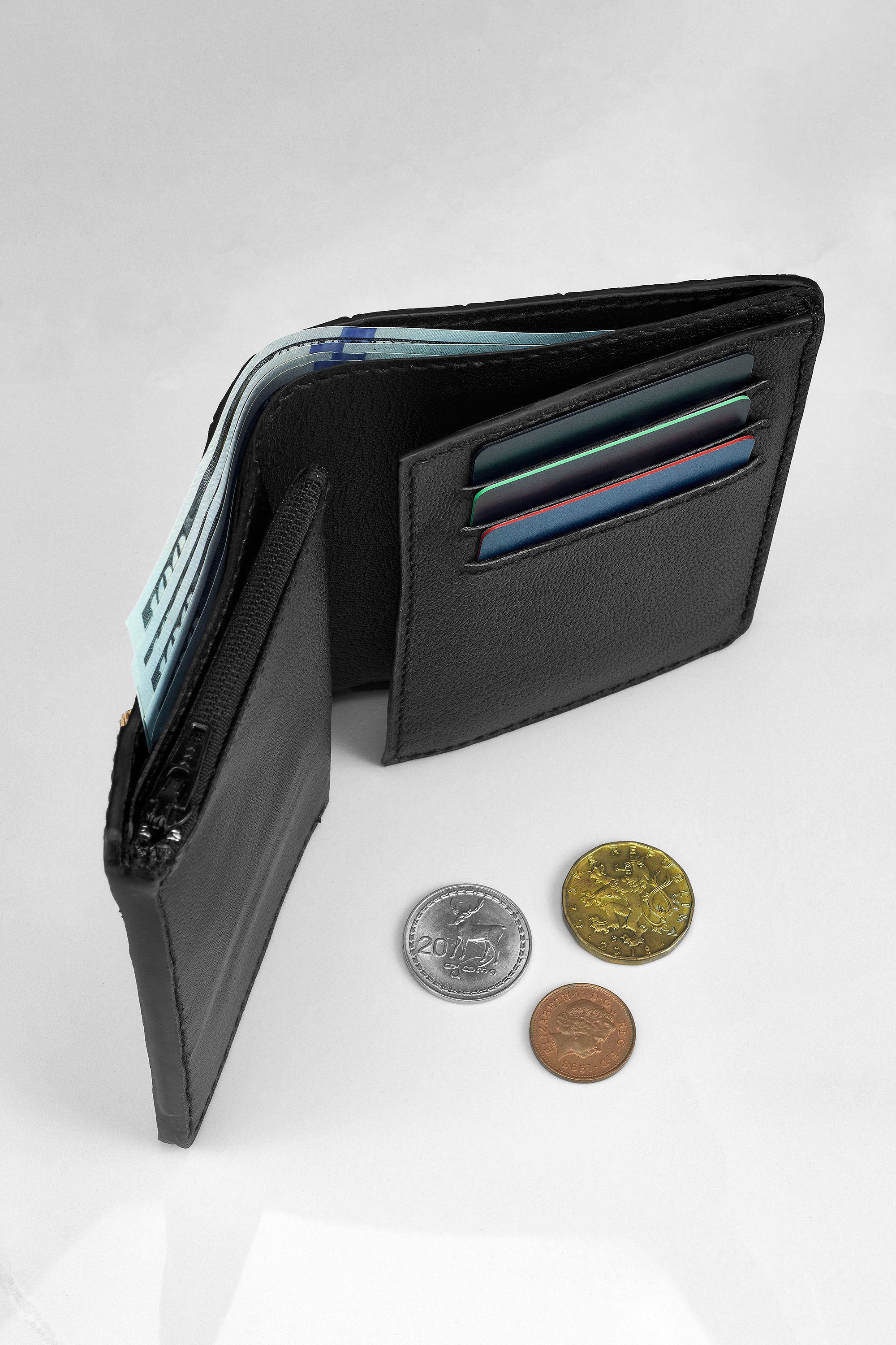 Personalized Black Alligator Wallet With Horween Shell Cordovan