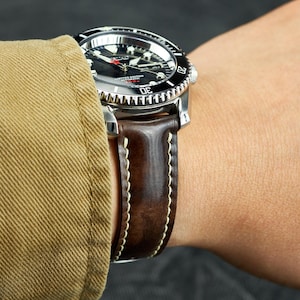 Mens Marble Watch Leather Strap - Etsy display picture 1