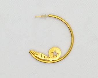 earring  in gilt brass with vegetables little