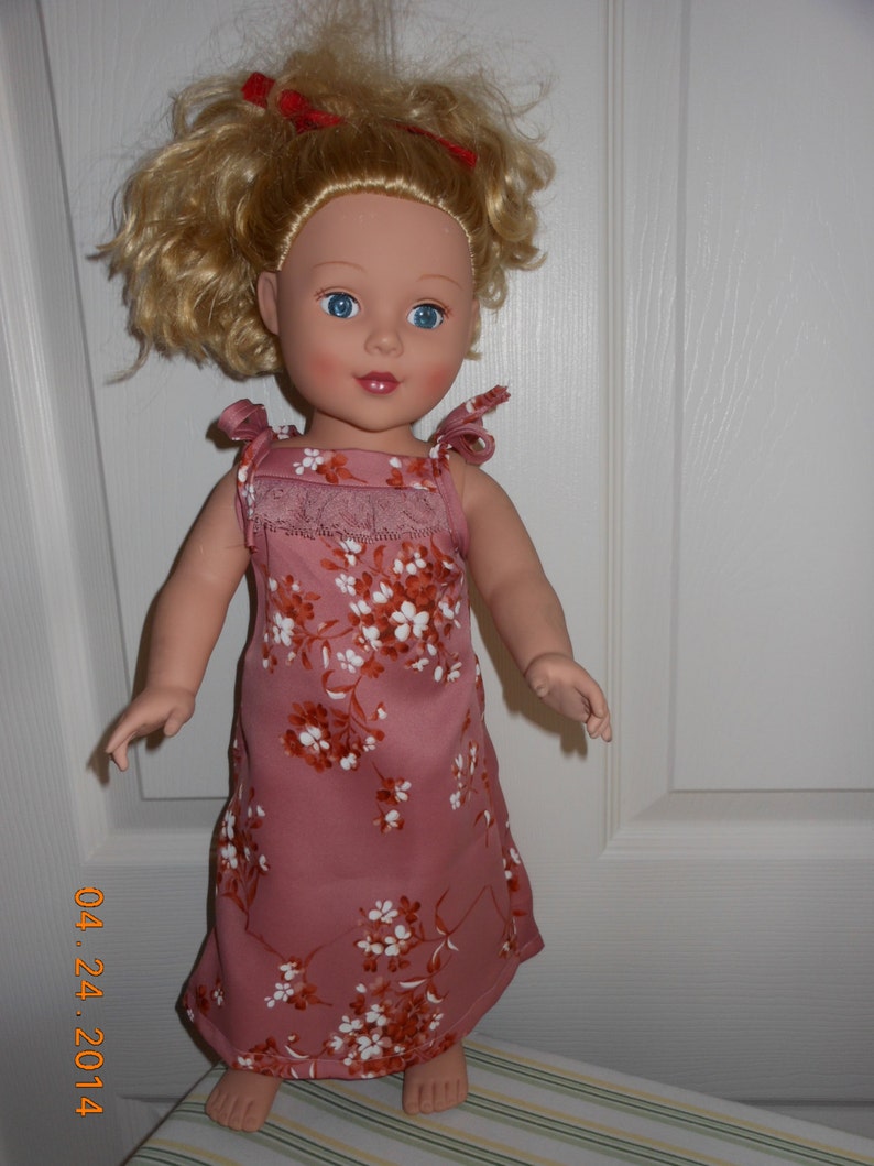 NEW--Pink Ankle Length Nightgown-American Girl or 18 inch dolls