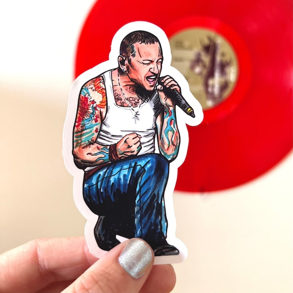 Chester Bennington Portrait - Linkin Park inspired art print vinyl sticker